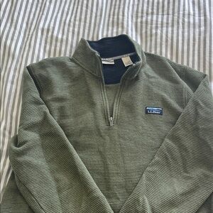 L.L. Bean Men's Olive Zip-Up Sweater